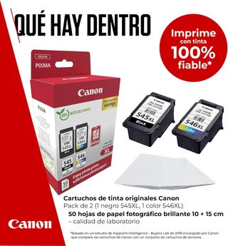 Cartuchos Tinta Canon PG-545XL + CL-546XL Original