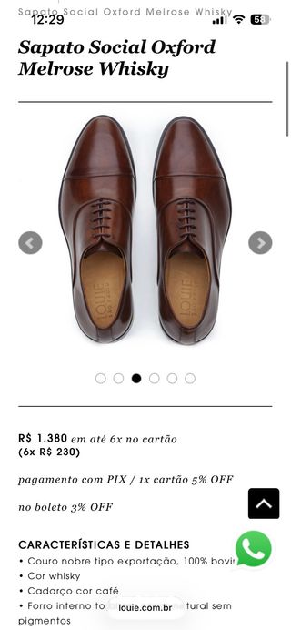 Zapatos de cuero marrones LOUIE