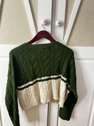 Jersey bicolor trenzado talla L