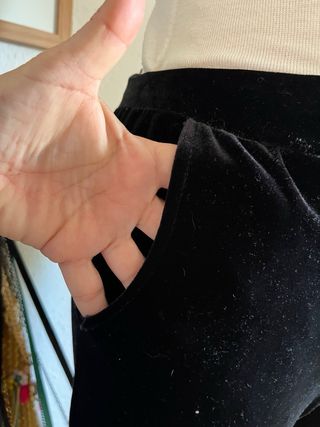 Pantalón terciopelo negro talla 38