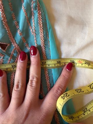 Vestido largo fiesta azul y marrón