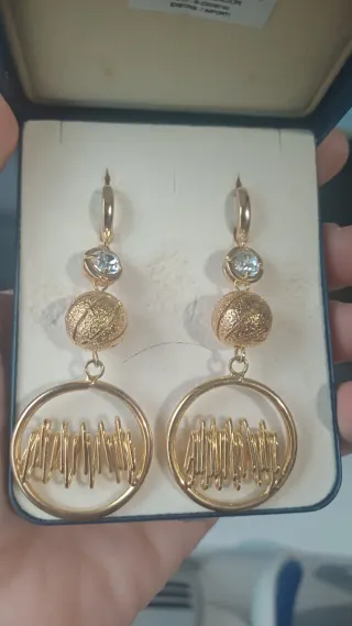 Pendientes Vintage Bañados en Oro