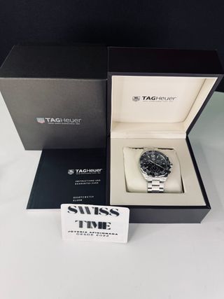 TAG Heuer Cronógrafo Negro y Plateado