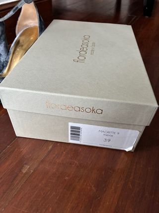 Sandalias Flordeasoka Azules de Tercipelo