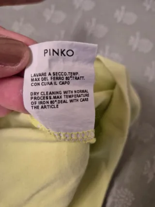 Top Pinko verde con strass