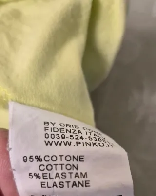 Top Pinko verde con strass