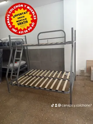 Letto a castello con 2 materassi