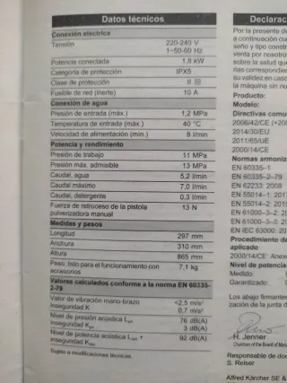 Hidrolimpiadora Karcher KHD 4 L