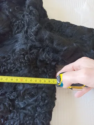 Abrigo de astracán auténtico negro