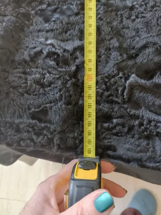 Abrigo de astracán auténtico negro