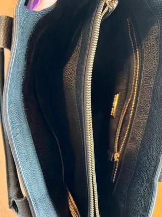 Borbonese Borsa Pelle Martellata Nera