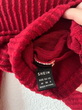 Jersey crop granate mangas acampanadas M