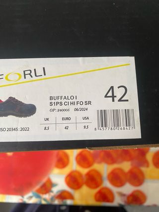Zapatos de seguridad FORLI azul y rojo