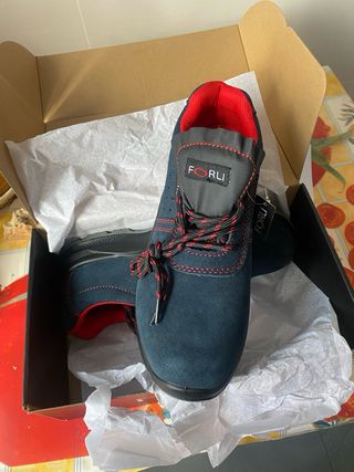 Zapatos de seguridad FORLI azul y rojo