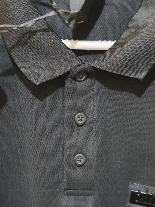 Armani Exchange Jersey Cuello Solapa Negro Nuevo