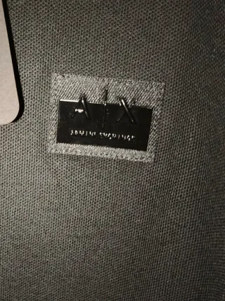 Armani Exchange Jersey Cuello Solapa Negro Nuevo