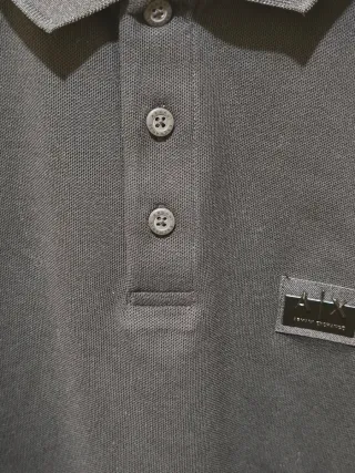 Armani Exchange Jersey Cuello Solapa Negro Nuevo