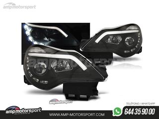 FAROS DELANTEROS LUZ DIURNA LED REAL + TUBE LIGHT PARA OPEL CORSA D
