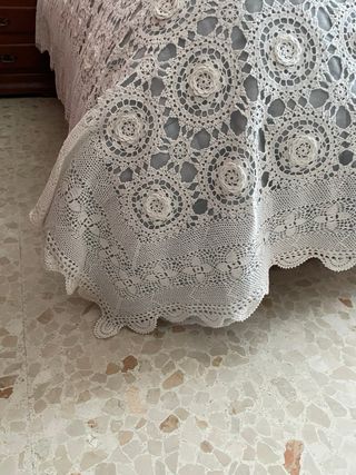 Colcha crochet hecha a mano