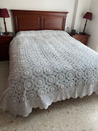 Colcha crochet hecha a mano