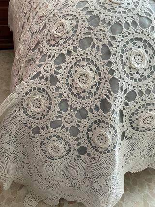 Colcha crochet hecha a mano