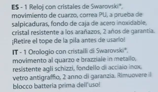 Reloj Emilia Brillante con Cristales Swarovski