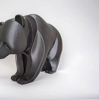Scultura Orso Nero Design Moderno