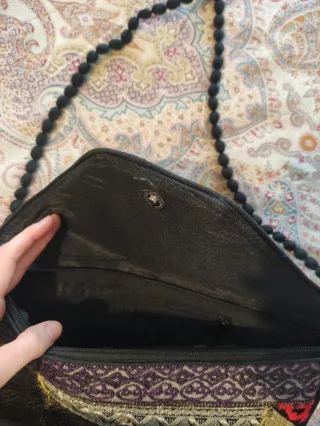 Bolso de fiesta sobre dorado y negro