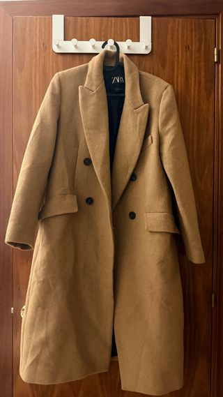 Abrigo Lana 50% Zara-Doble Botonadura-Talla S