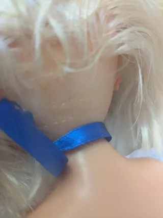 Muñeca Nancy Vestido Azul y Blanco