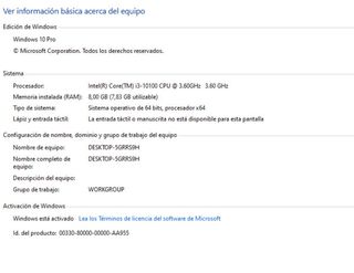 PC Sobremesa MSI Intel i3 10a Gen + teclado, raton