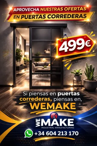 Puerta corredera cristalera moderna