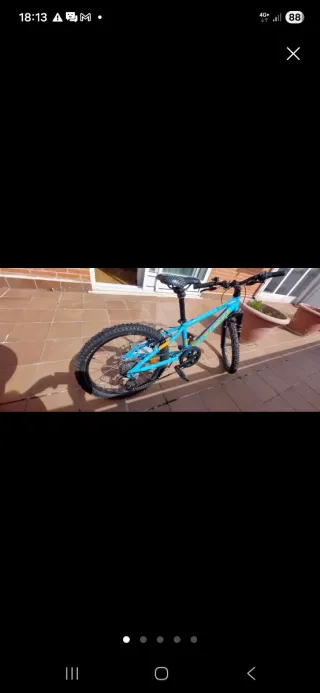 Bicicleta infantil azul 16 pulgadas. De aluminio.