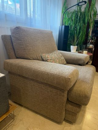 Pack 2 sillones beige salón muy comodos