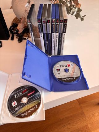 Consola PS2 con Mandos, Microfonos y Juegos