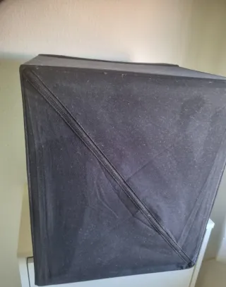 Cubo de tela negro Ikea