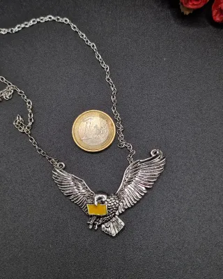 Collana con gufo e lettera Hogwarts Harry Potter
