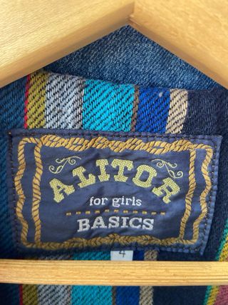 Bomber vintage mujer azul y negro