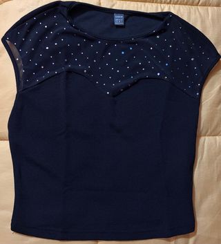 Top SHEIN nero con brillantini