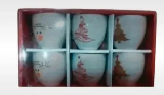 Set 6 tazzine caffè Natale