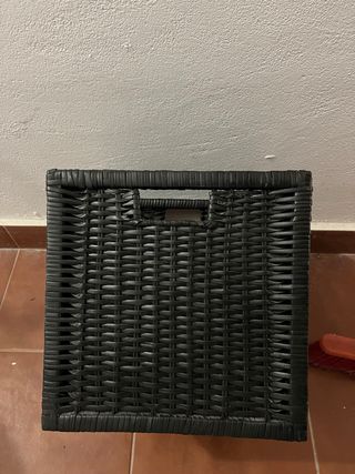 Cestas mimbre negra para estanteria KALLAX
