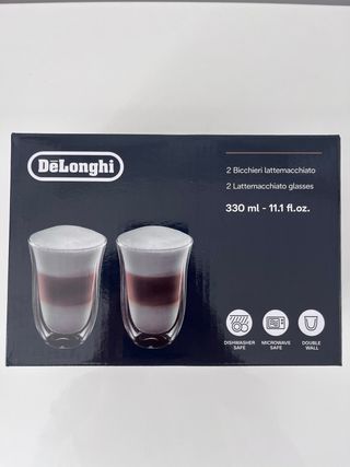 2 Vasos Latte Macchiato DeLonghi Doble Pared