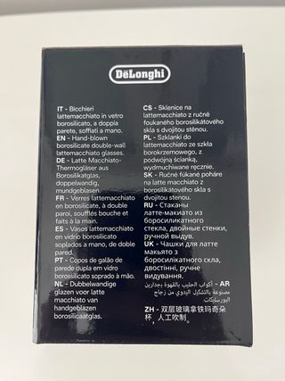 2 Vasos Latte Macchiato DeLonghi Doble Pared