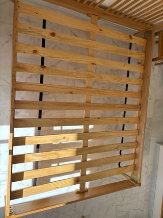 Soporte de cama cabecero y somier de madera