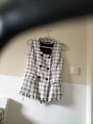 Conjunto Chaleco y Pantalón Zara Cuadros