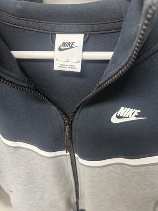 Sudadera Nike Tech Azul y Gris