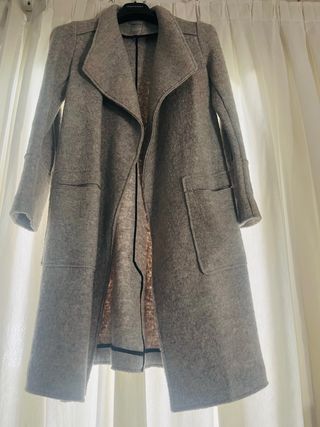 Abrigo Zara Gris Lana