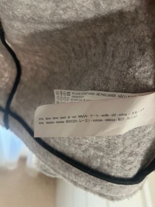 Abrigo Zara Gris Lana