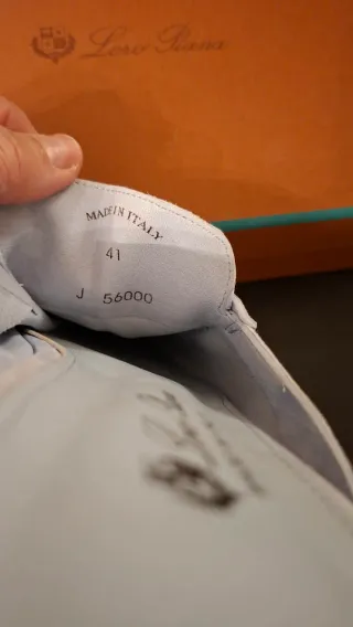 Mocassini Loro Piana Donna Azzurro Camoscio