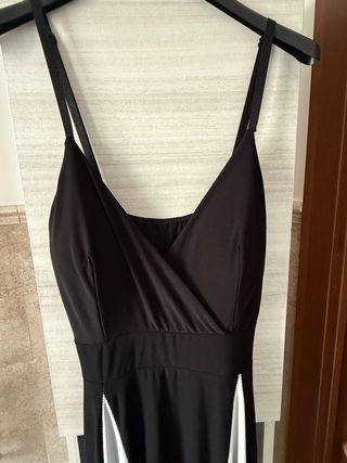 Vestito lungo nero e bianco nuovo